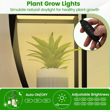 Indoor Plant Stand 63’’ Tall 10-Tier Corner Metal Plant Shelf Large Flowerpot Holder-Brown - Brown - Plant Stands