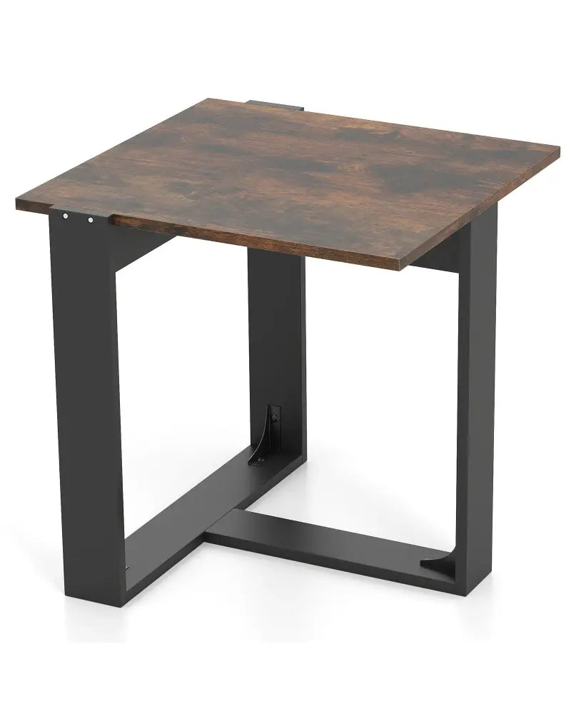 Industrial Sofa End Table with Metal Frame-1 - End & Side Tables