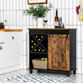 Industrial Storage Cabinet with Sliding Barn Door-Rustic Brown - Rustic Brown - Sideboards Cabinets & Buffets