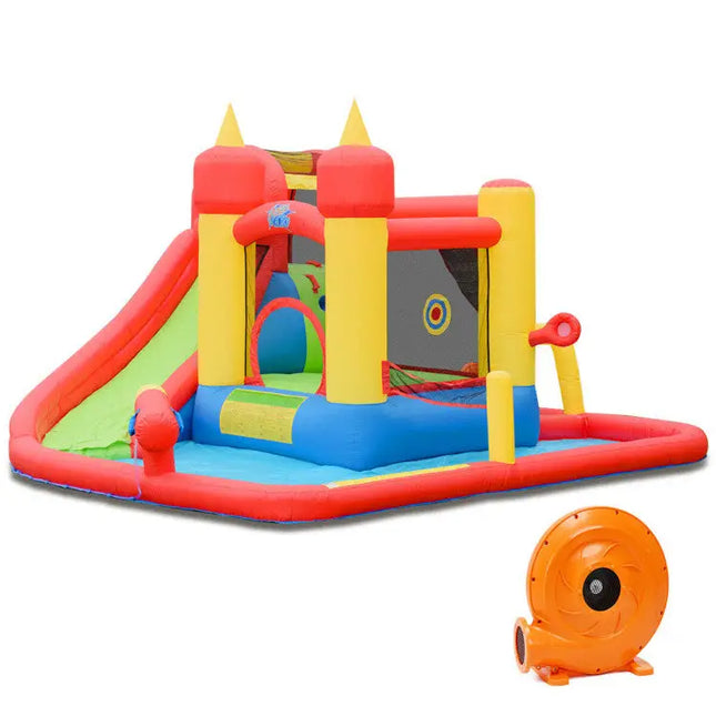 Inflatable Blow Up Water Slide Bounce House with 740W Blower - Inflatable Water Slides