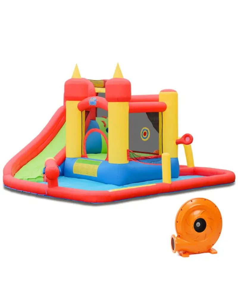 Inflatable Blow Up Water Slide Bounce House with 740W Blower - Inflatable Water Slides