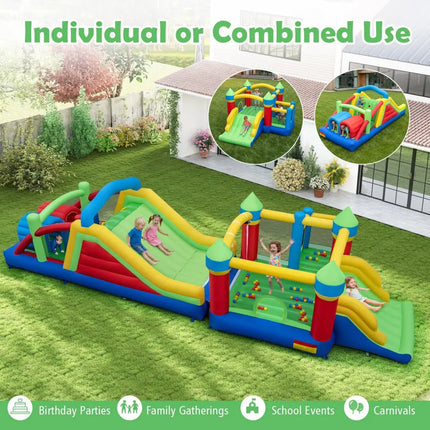 Inflatable Bounce House Blow up Jumping Bouncer with 750W Blowers - Bounce House
