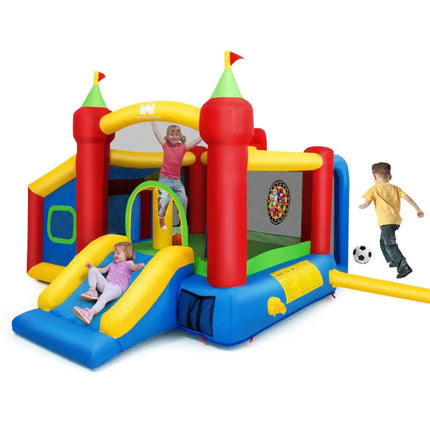 Inflatable Bounce House Kids Slide Jumping Castle without Blower - Bounce House