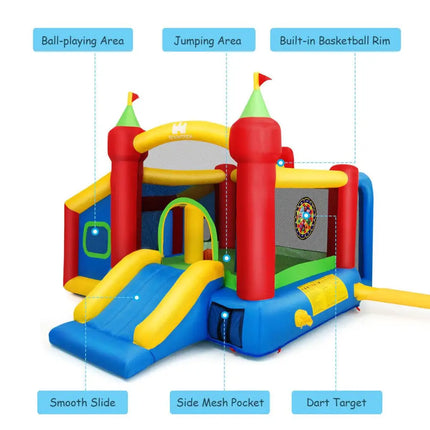 Inflatable Bounce House Kids Slide Jumping Castle without Blower - Bounce House