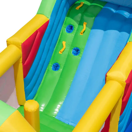 Inflatable Bounce House Obstacle Course with Ball Pit and Silde with 735W Blower - Multicolor - Bounce House