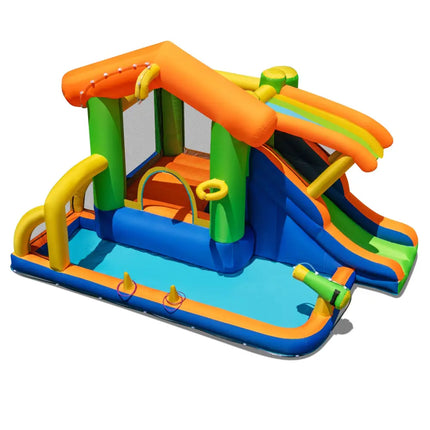 Inflatable Bounce House Water Park with Slide and 480W Blower - Inflatable Water Slides