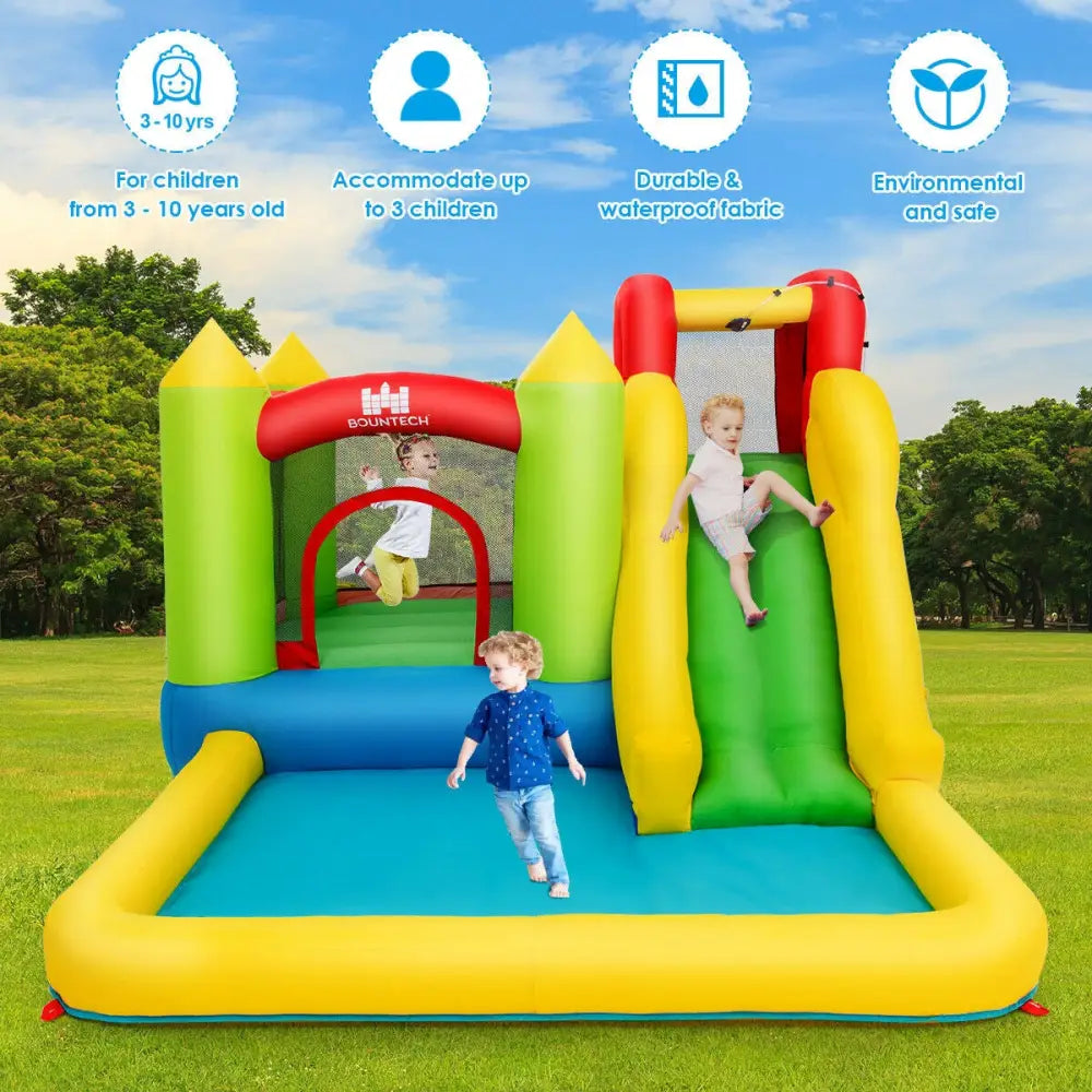 Inflatable Bounce House Water Slide Jump Bouncer without Blower - Inflatable Water Slides