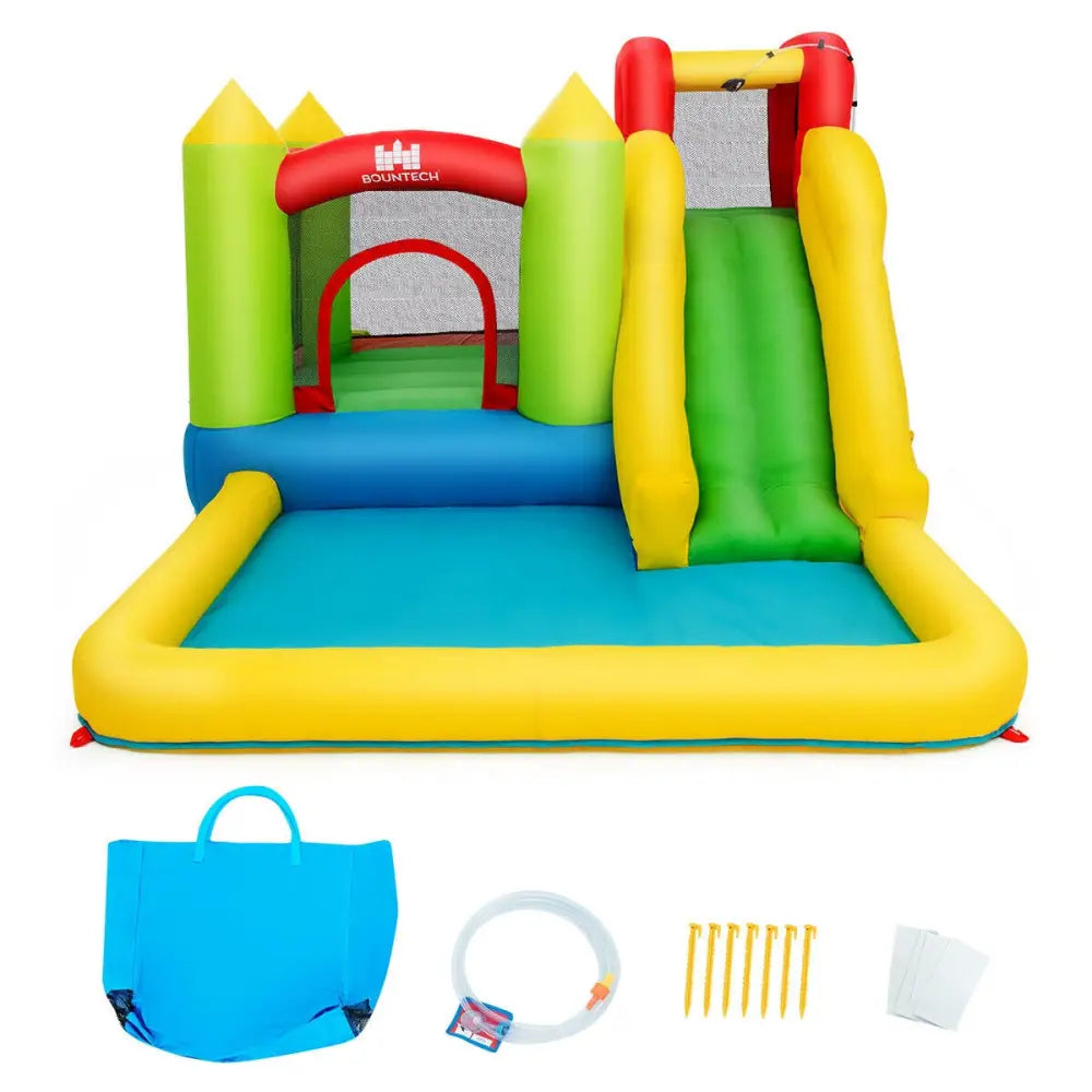 Inflatable Bounce House Water Slide Jump Bouncer without Blower - Inflatable Water Slides