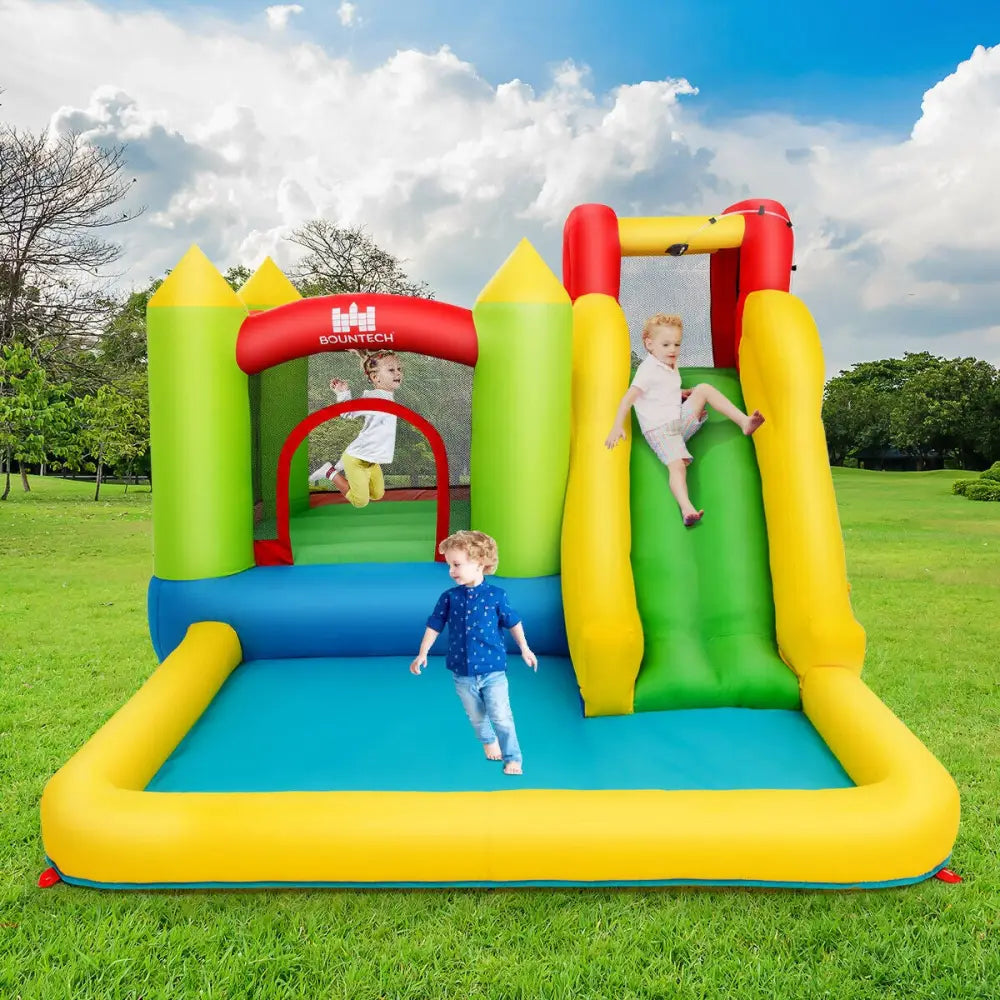 Inflatable Bounce House Water Slide Jump Bouncer without Blower - Inflatable Water Slides