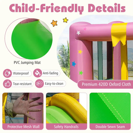 Inflatable Bounce House with 480W Blower and Carrying Bag for Party - Bounce House
