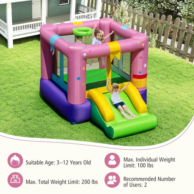 Inflatable Bounce House with Jumping Area for Indoor Outdoor Party - Bounce House
