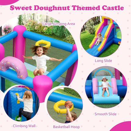Inflatable Bounce House with Slides and Basketball Hoop (without Blower) - Bounce House