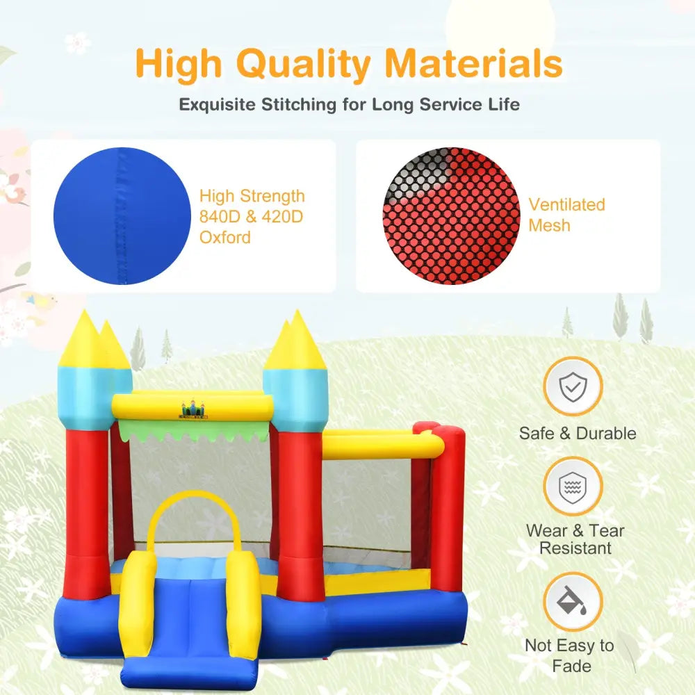 Inflatable Bounce Slide Jumping Castle Without Blower - Bounce House