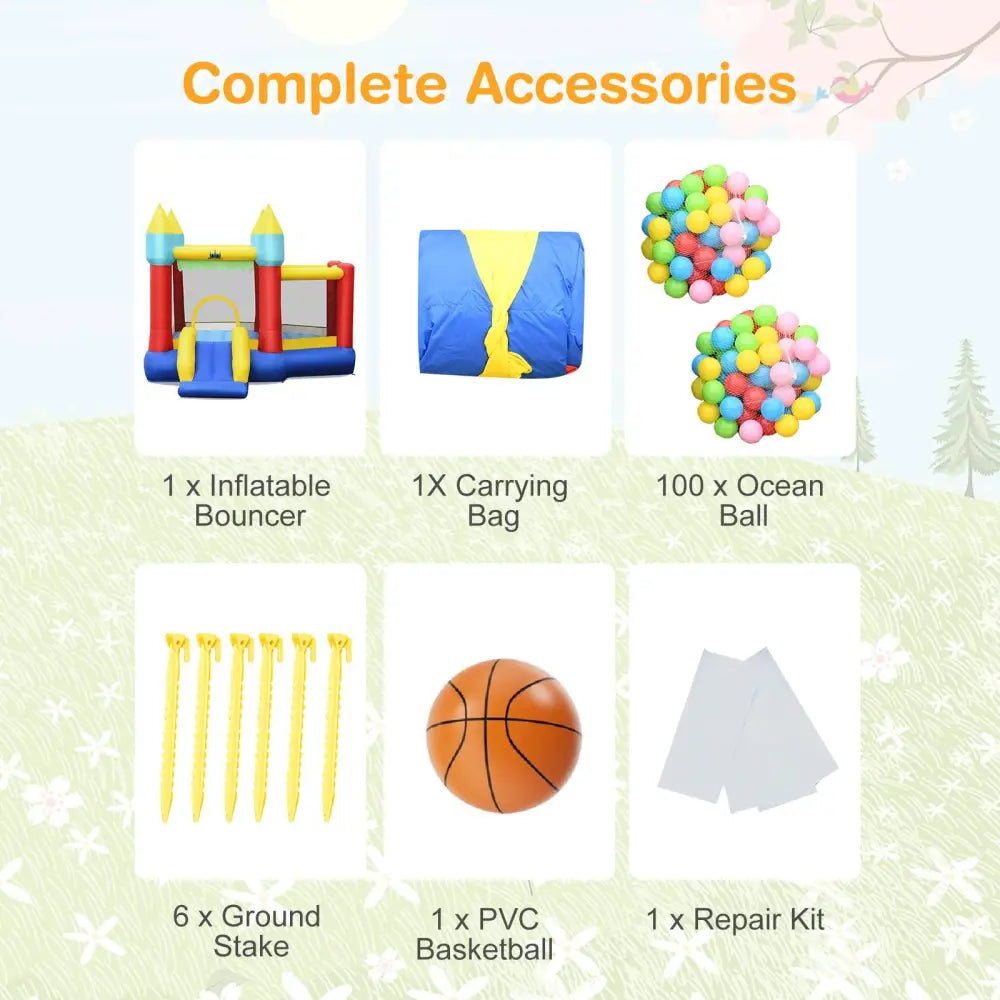 Inflatable Bounce Slide Jumping Castle Without Blower - Bounce House