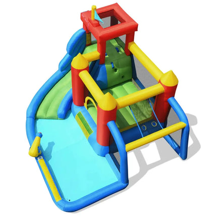 Inflatable Bouncer Bounce House with Water Slide Splash Pool without Blower - Multicolor - Inflatable Water Slides