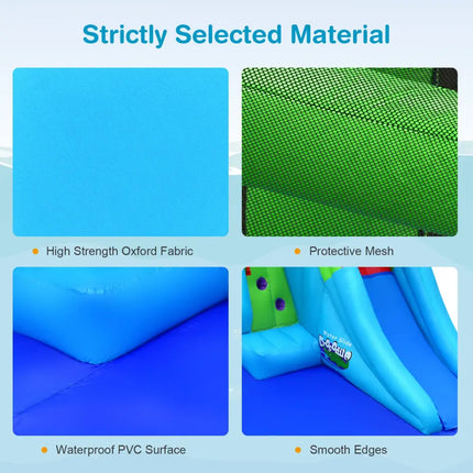 Inflatable Crocodile Style Water Slide Upgraded Kids Bounce Castle with 680W Blower - Inflatable Water Slides
