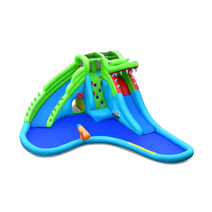 Inflatable Crocodile Style Water Slide Upgraded Kids Bounce Castle with 680W Blower - Inflatable Water Slides