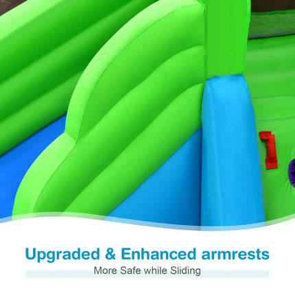Inflatable Crocodile Style Water Slide Upgraded Kids Bounce Castle with 680W Blower - Inflatable Water Slides