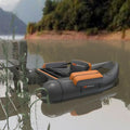 Inflatable Fishing Float Tube with Pump Storage Pockets and Fish Ruler-Gray - Gray - Surfing