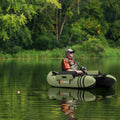 Inflatable Fishing Float Tube with Storage Pockets and Fish Ruler-Green - Green - Surfing