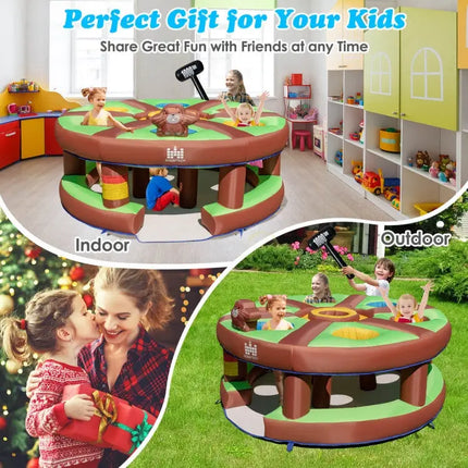 Inflatable Human Whack a Mole for Kids with 480W Blower for Yard - Multicolor - Bounce House