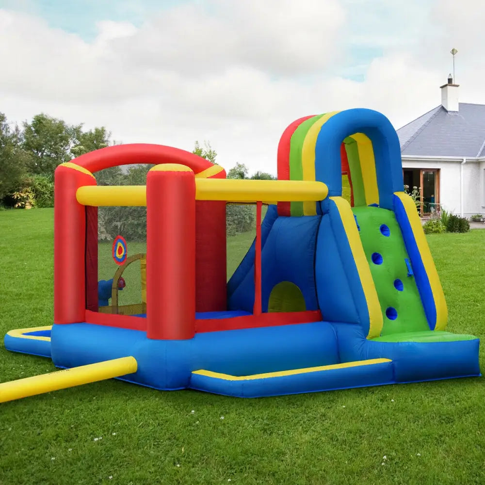 Inflatable Kid Bounce House Castle with Blower - Inflatable Water Slides