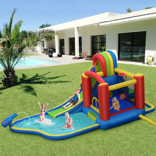 Inflatable Kid Bounce House Castle with Blower - Inflatable Water Slides