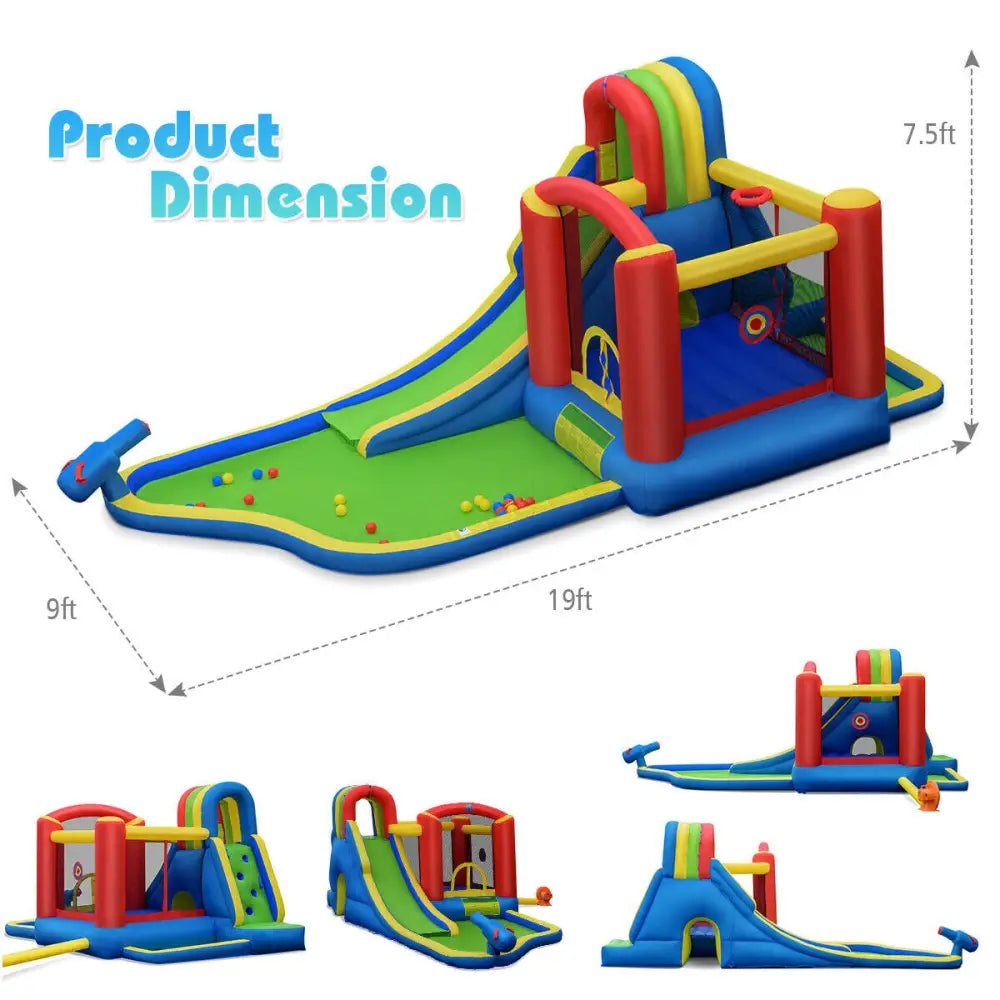 Inflatable Kid Bounce House Castle with Blower - Inflatable Water Slides