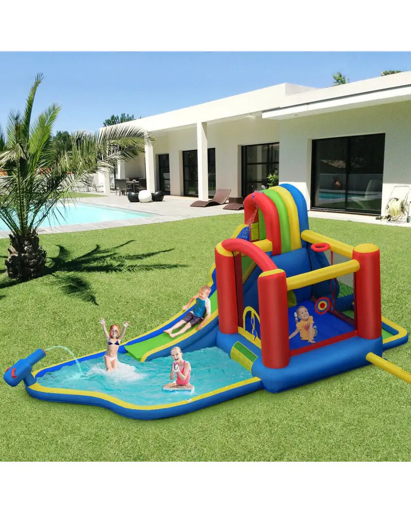 Inflatable Kid Bounce House Castle with Blower - Inflatable Water Slides