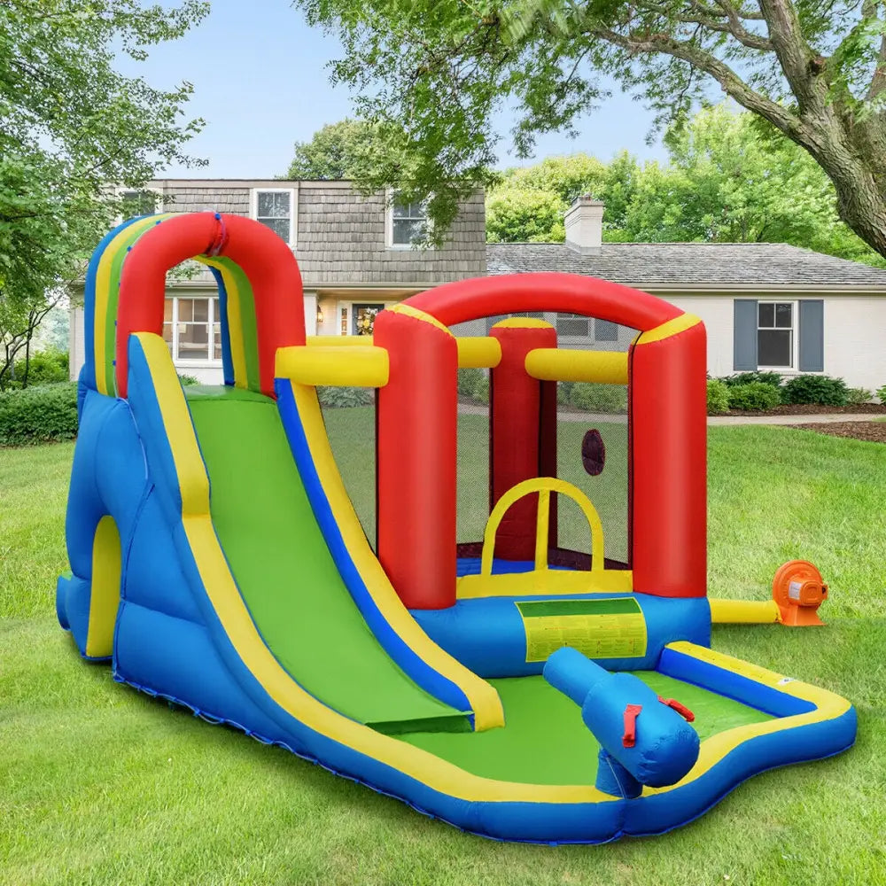 Inflatable Kid Bounce House Castle with Blower - Inflatable Water Slides