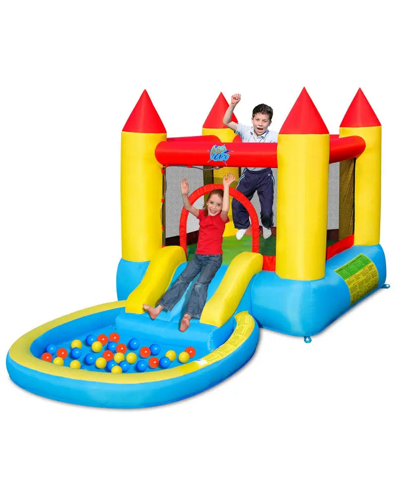 Inflatable Kids Slide Bounce House with 580w Blower - Bounce House