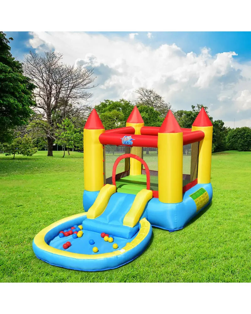 Inflatable Kids Slide Bounce House with 580w Blower - Bounce House