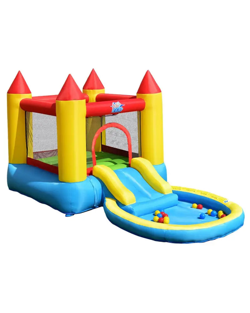 Inflatable Kids Slide Bounce House with 580w Blower - Bounce House