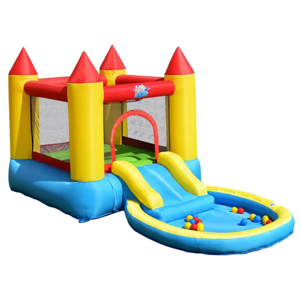 Inflatable Kids Slide Bounce House with 580w Blower - Bounce House