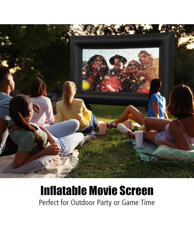 Inflatable Outdoor Movie Projector Screen with Blower-14’ - Game Room