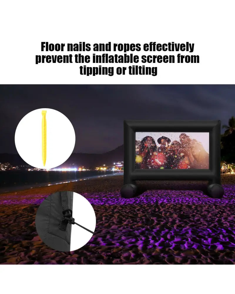 Inflatable Outdoor Movie Projector Screen with Blower-14’ - Game Room