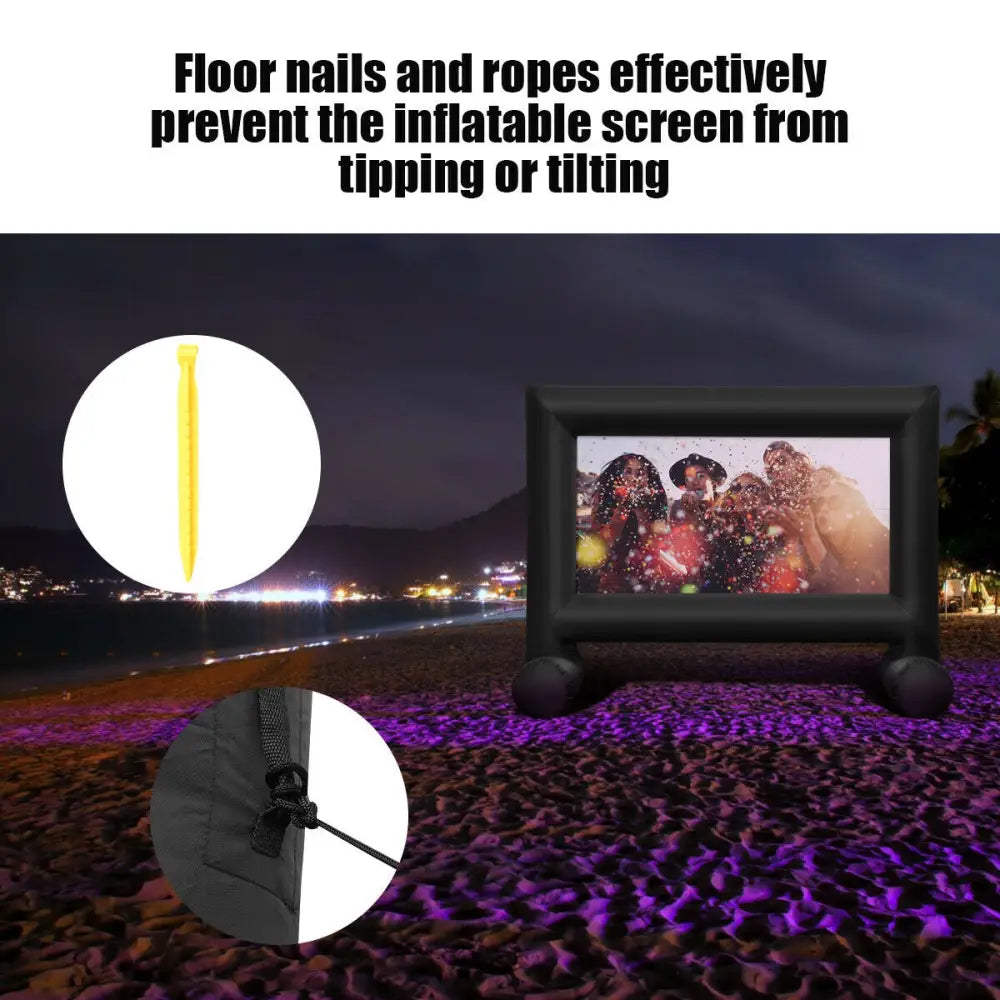 Inflatable Outdoor Movie Projector Screen with Blower-14’ - Game Room