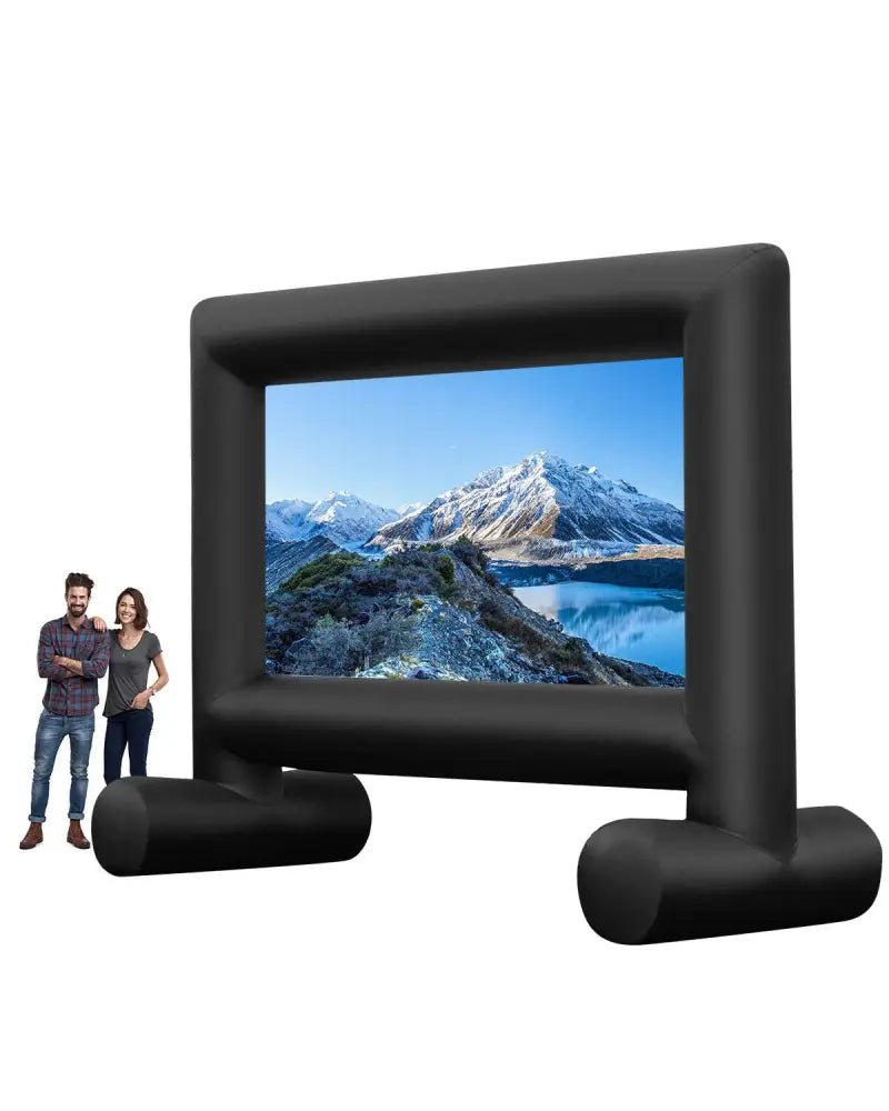 Inflatable Outdoor Movie Projector Screen with Blower and Carrying Bag-18’ - Game Room