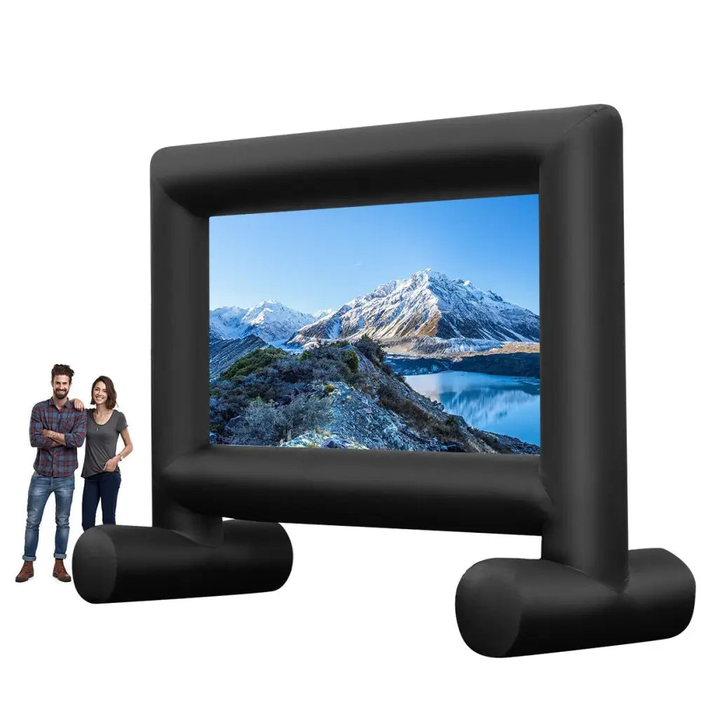 Inflatable Outdoor Movie Projector Screen with Blower and Carrying Bag-18’ - Game Room