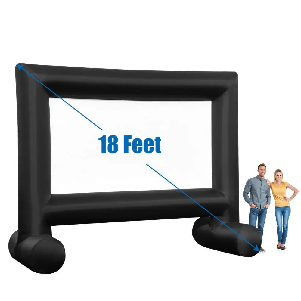 Inflatable Outdoor Movie Projector Screen with Blower and Carrying Bag-18’ - Game Room