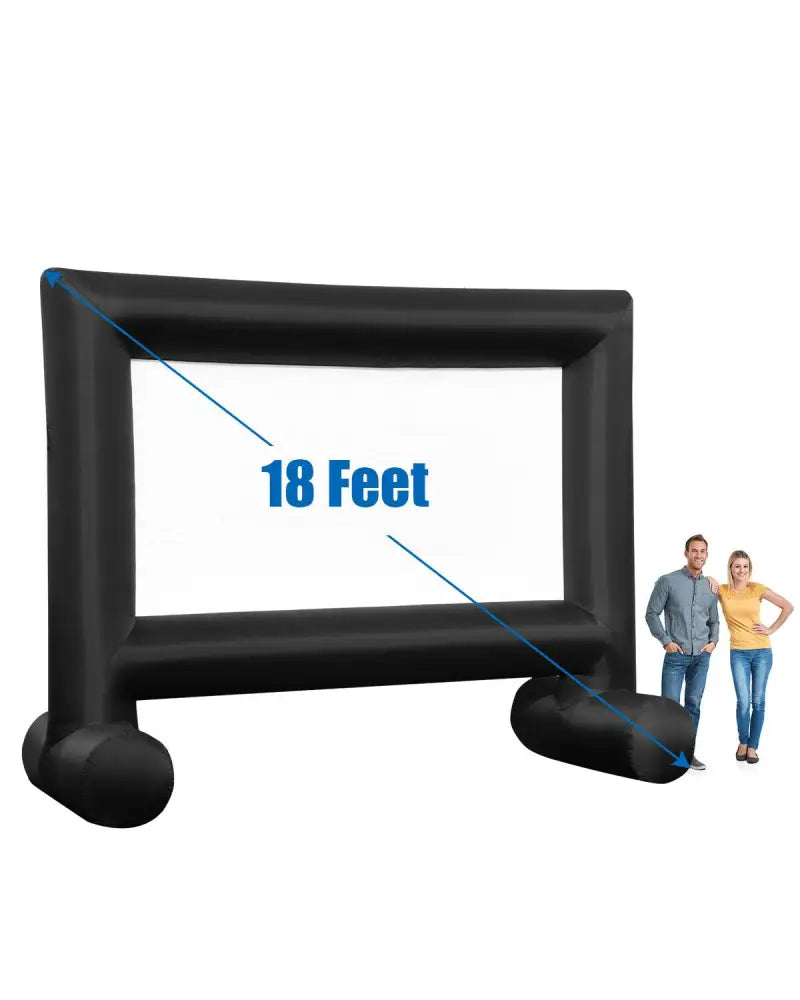 Inflatable Outdoor Movie Projector Screen with Blower and Carrying Bag-18’ - Game Room