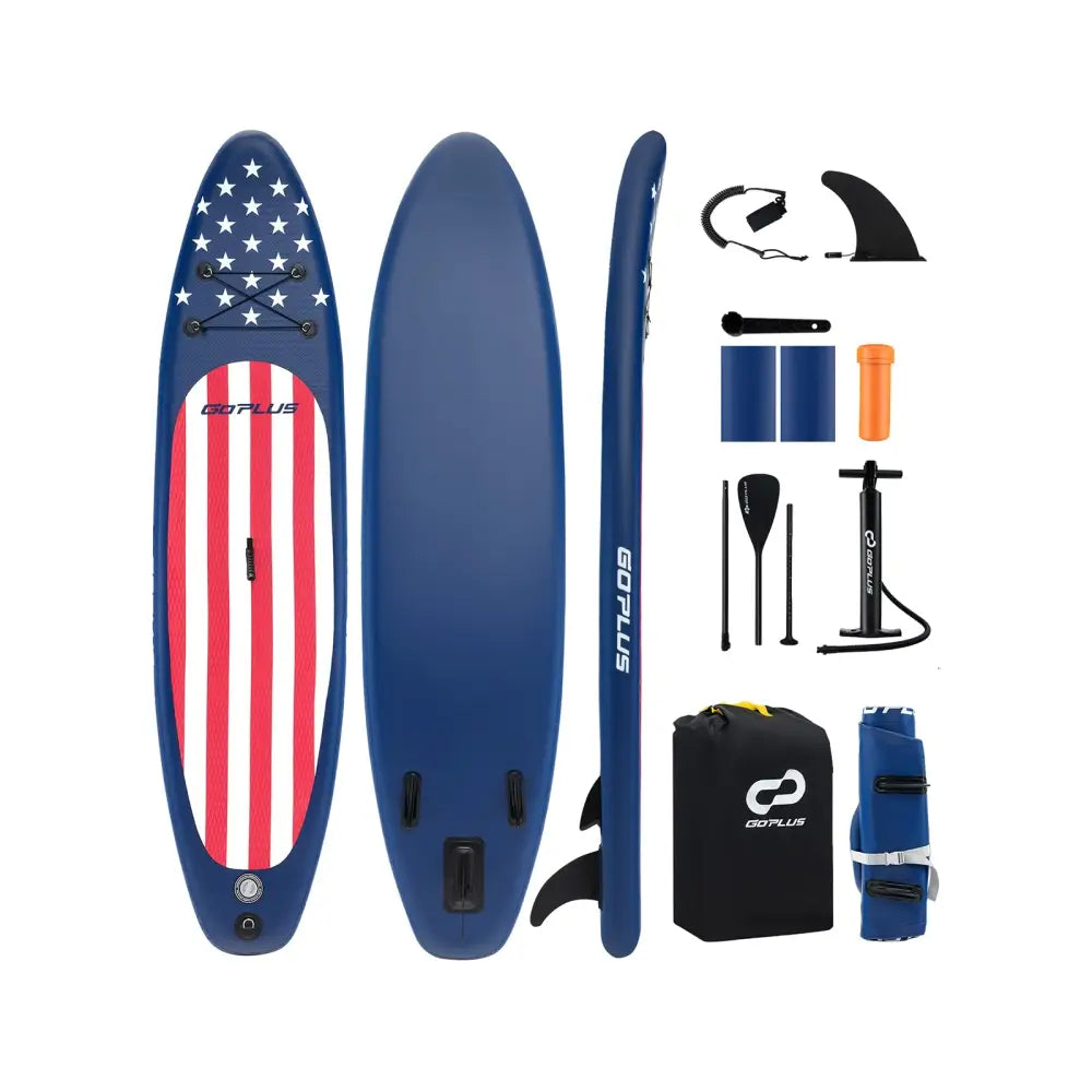 Inflatable Paddle Board with Removable Fin and Backpack-A - Surfing