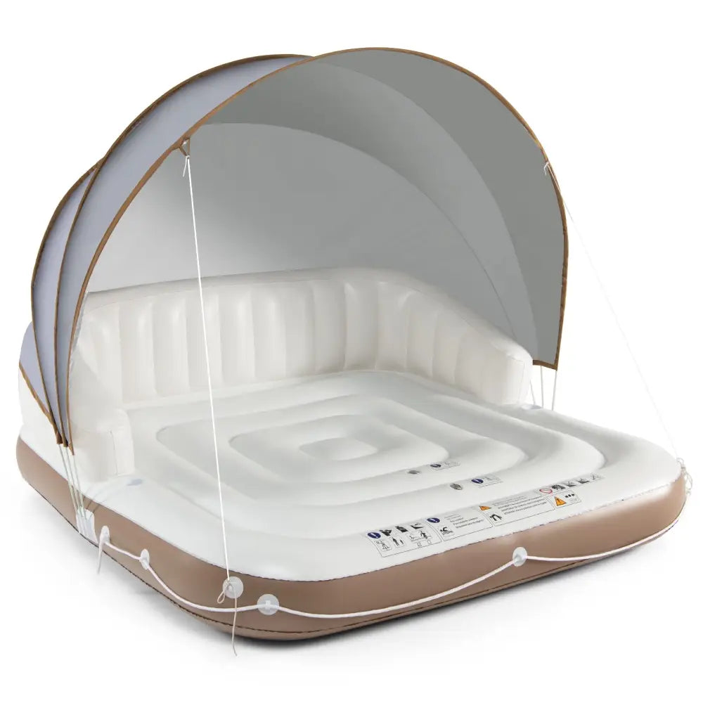 Inflatable Pool Float Lounge Swimming Raft - White - Swimming