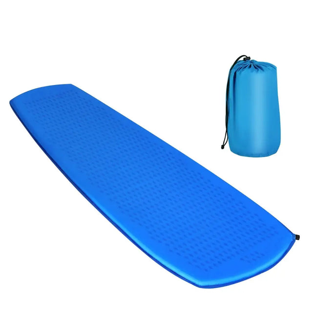 Inflatable Sleeping Pad with Carrying Bag-Blue - Blue - Air Mattresses & Sleeping Bags