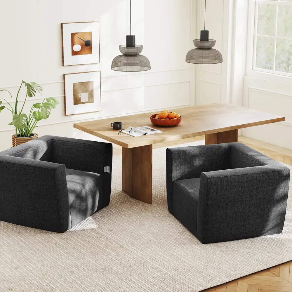 Inflatable Sofa with Detachable Cover and Wide Armrests-Gray - Gray - Camping Furniture