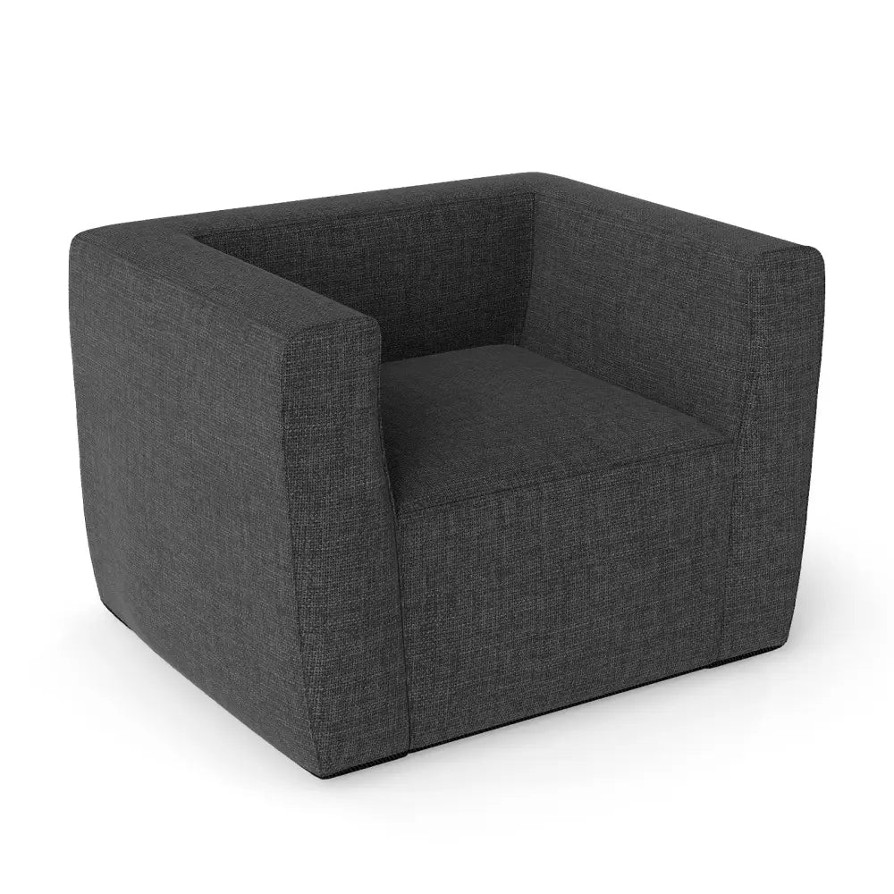 Inflatable Sofa with Detachable Cover and Wide Armrests-Gray - Gray - Camping Furniture