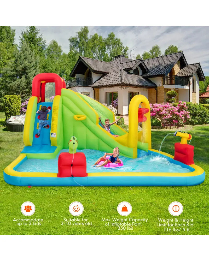Inflatable Splash Jump Slide Water Bounce without Blower - Inflatable Water Slides