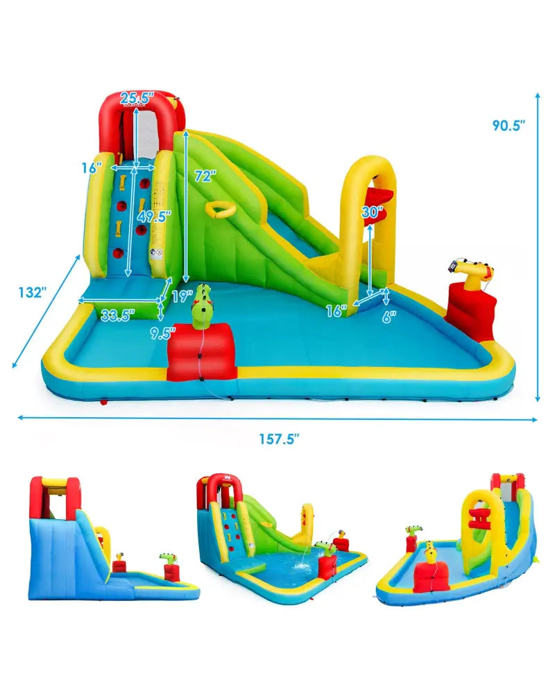 Inflatable Splash Jump Slide Water Bounce without Blower - Inflatable Water Slides