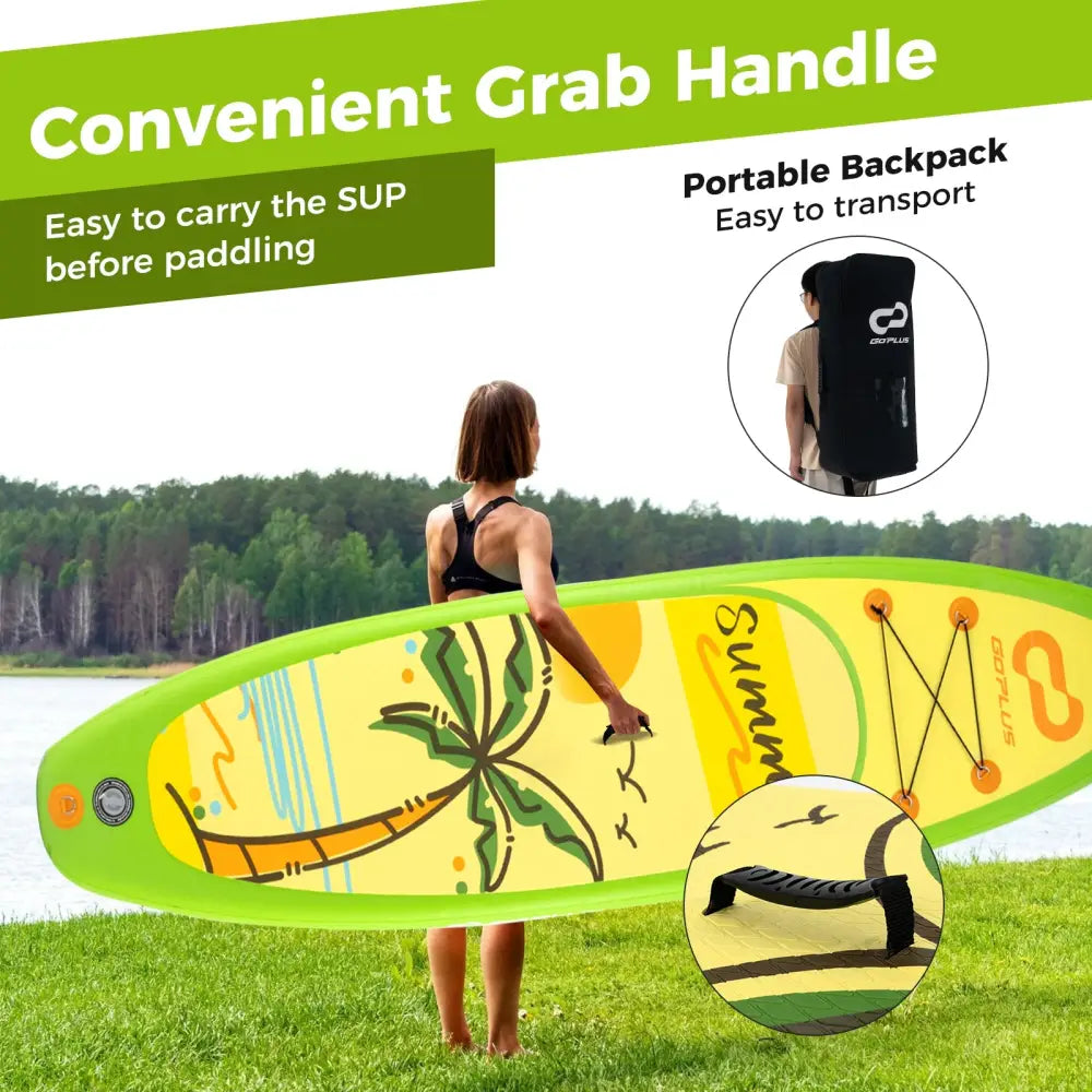 Inflatable Stand up Paddle Board iSUP Board Accessories with 3 Fins-S - Surfing