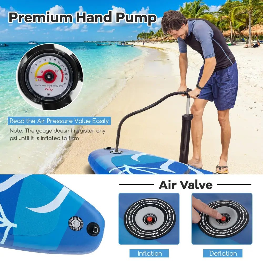Inflatable Stand Up Paddle Board Sup Board with Premium SUP Accessories-L - Surfing